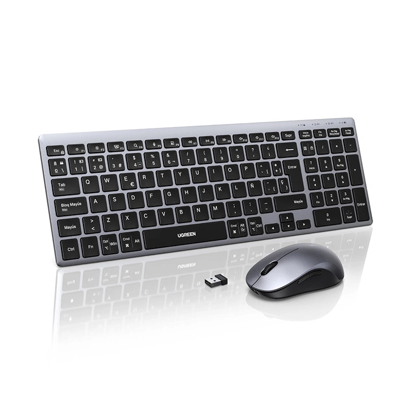 UGREEN Bluetooth & 2.4GHz Wireless Keyboard & Mouse Combo Rechargeable MK552 – 85513