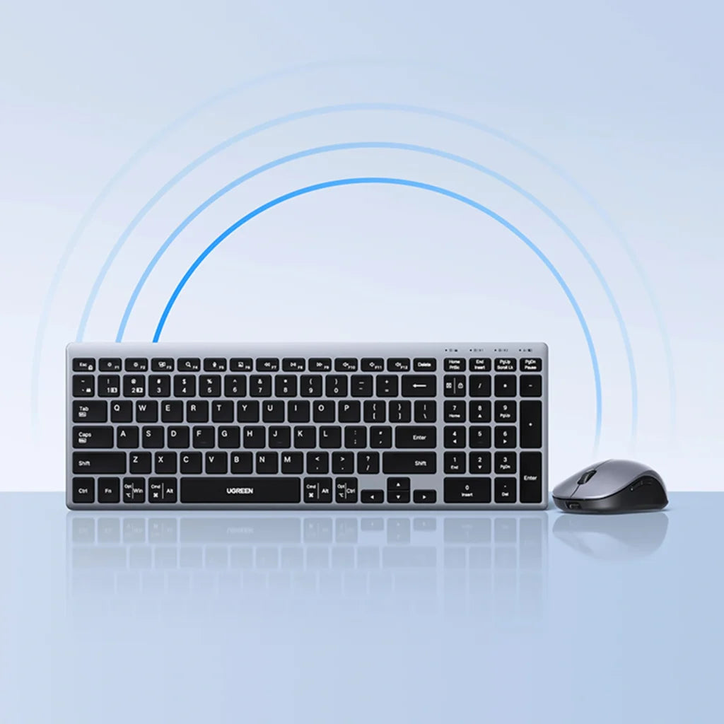 UGREEN Bluetooth & 2.4GHz Wireless Keyboard & Mouse Combo Rechargeable MK552 – 85513