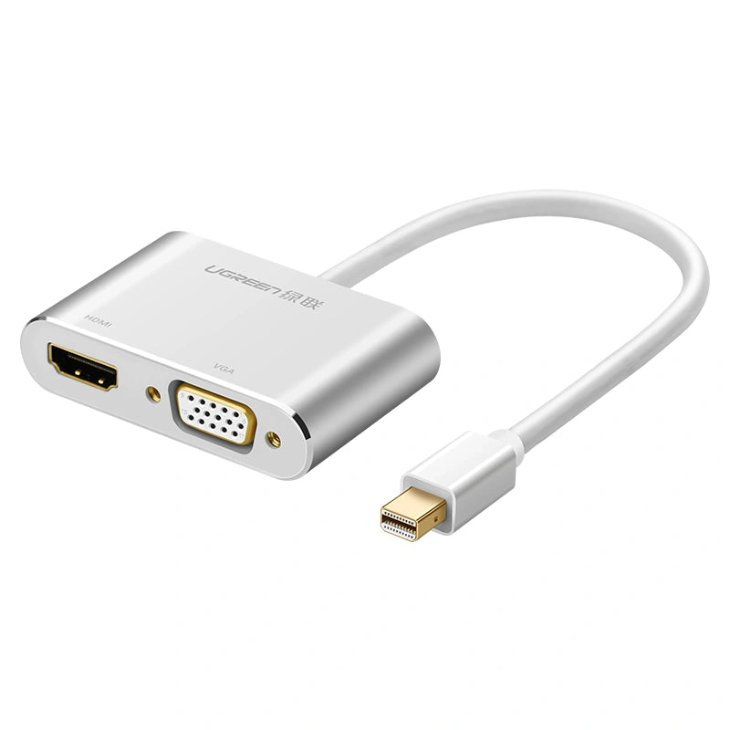 UGREEN MD115 20421 Mini DP to HDMI VGA Converter 4K 1080P Aluminum