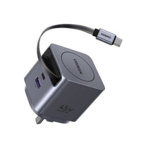 UGREEN X614 45W Nexode Pro GaN Dual Port Fast Charger with Retractable Cable 65823