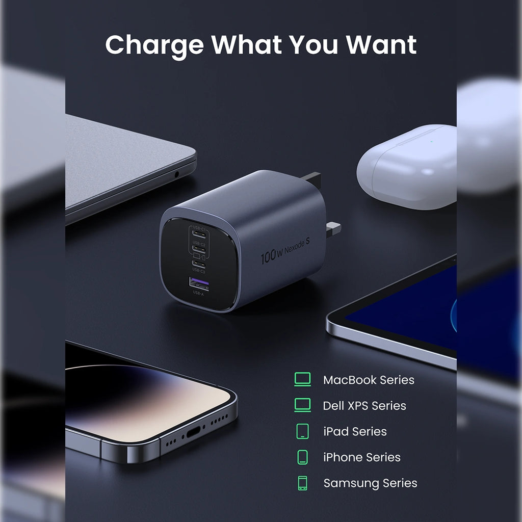 UGREEN X565 45226 Nexode S 100W 4-Port GaN Fast Charger UK