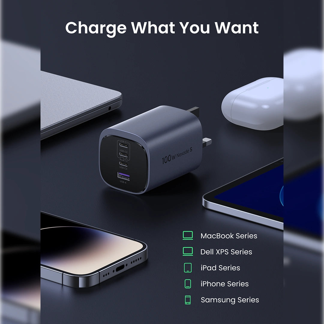 UGREEN X565 45226 Nexode S 100W 4-Port GaN Fast Charger UK
