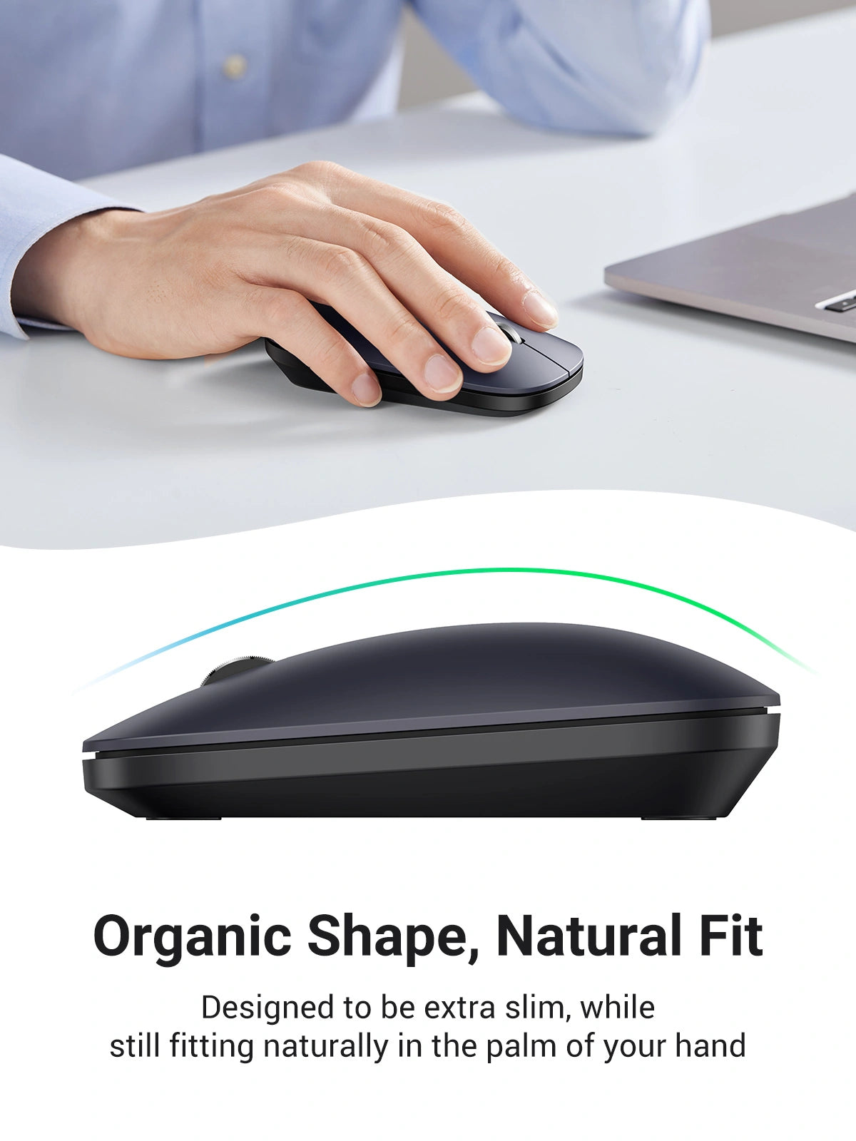 UGREEN MU001 90372 Portable Wireless Mouse Black