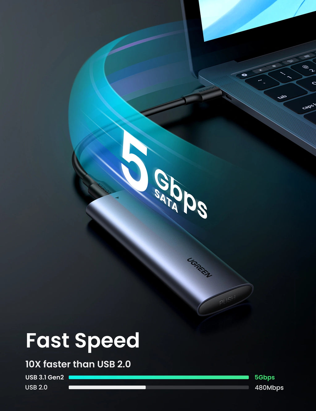 UGREEN CM400 USB-C to M.2 NGFF SATA Enclosure 10903