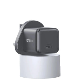 UGREEN 30W One Port USB-C GaN Fast Charger UK Space Grey