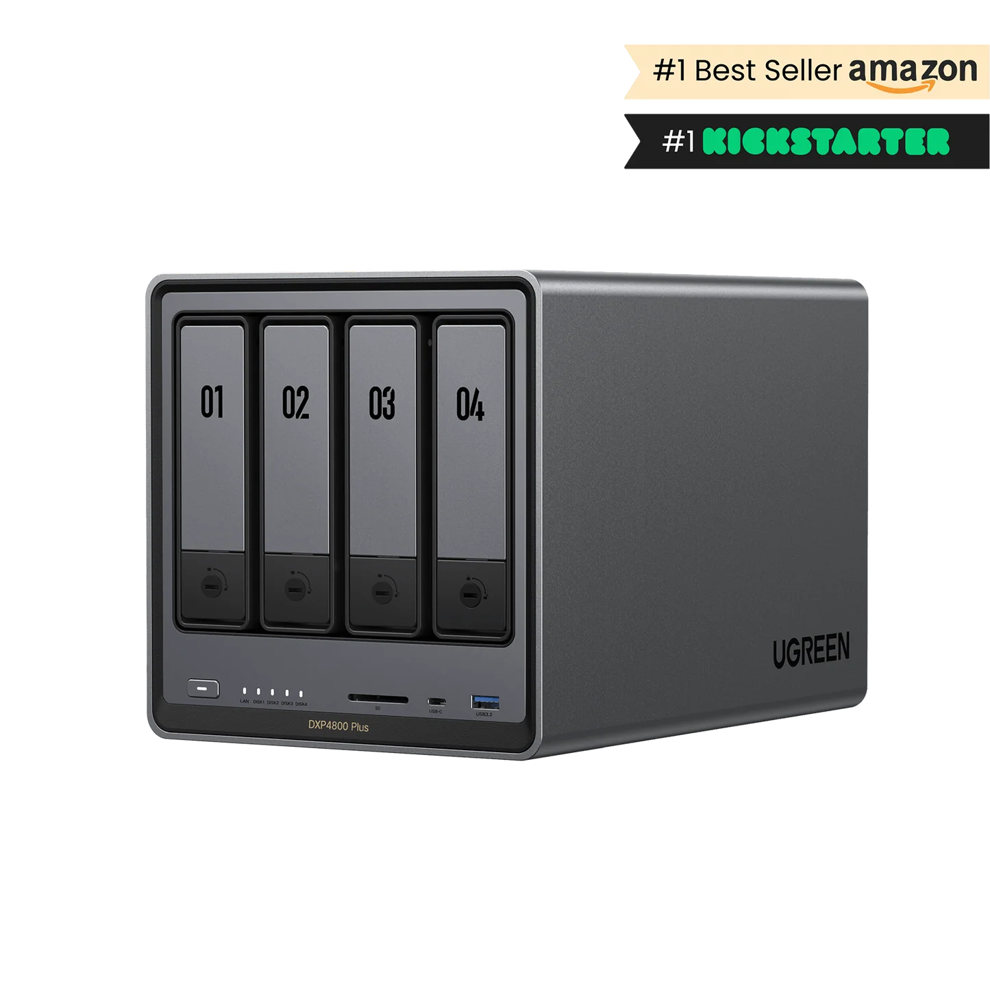 UGREEN NASync DXP4800 Plus 4-Bay Desktop NAS Intel Pentium Gold 8505 8GB DDR5 128GB SSD Diskless