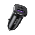 UGREEN EC305 30W Dual Port USB-C PD Fast Car Charger Black
