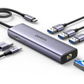 UGREEN CM512 UG-15598 6-in-1 USB-C Hub HDMI RJ45 100W PD Gray