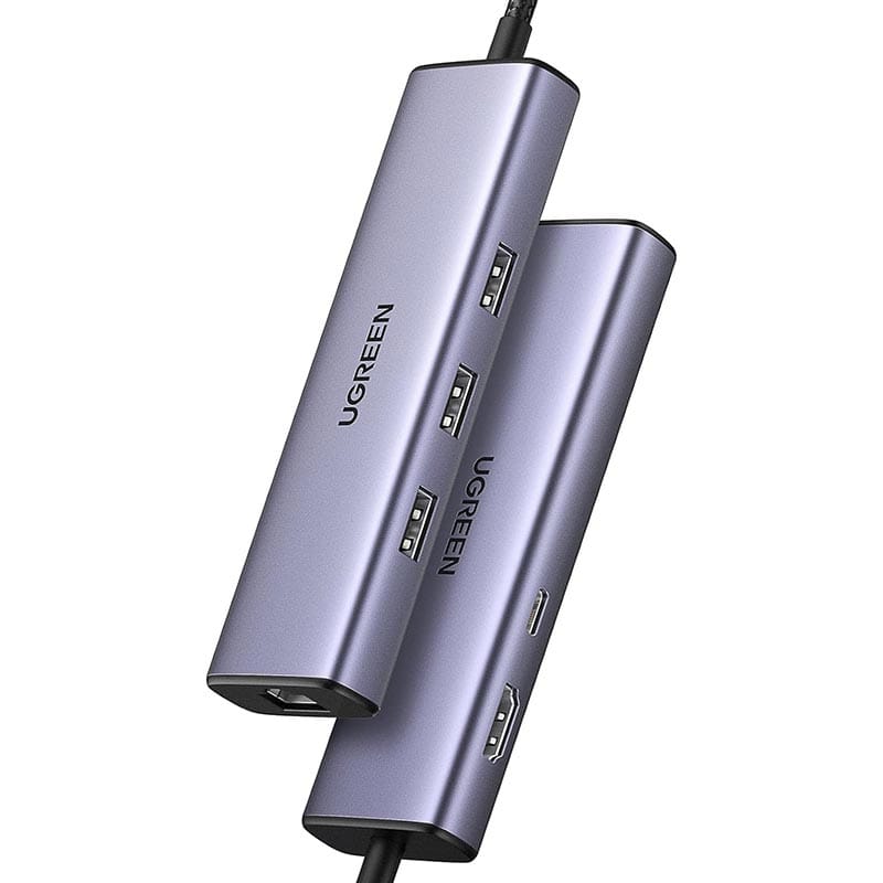 UGREEN CM512 UG-15598 6-in-1 USB-C Hub HDMI RJ45 100W PD Gray