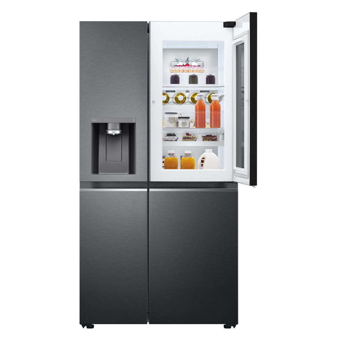 LG GC-X257CQES 22.4 cu. ft. Side-by-Side Refrigerator Matte Black