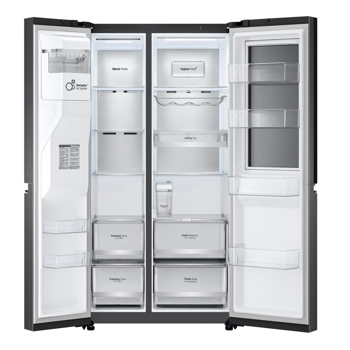 LG GC-X257CQES 22.4 cu. ft. Side-by-Side Refrigerator Matte Black