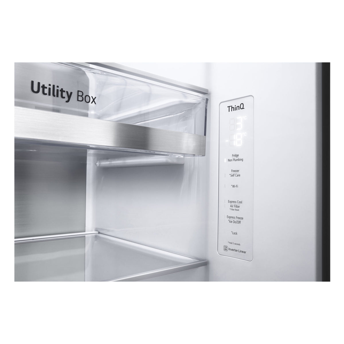 LG GC-X257CQES 22.4 cu. ft. Side-by-Side Refrigerator Matte Black