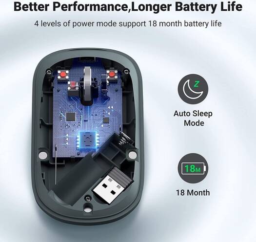 UGREEN MU001 90374 Portable Wireless Mouse Green