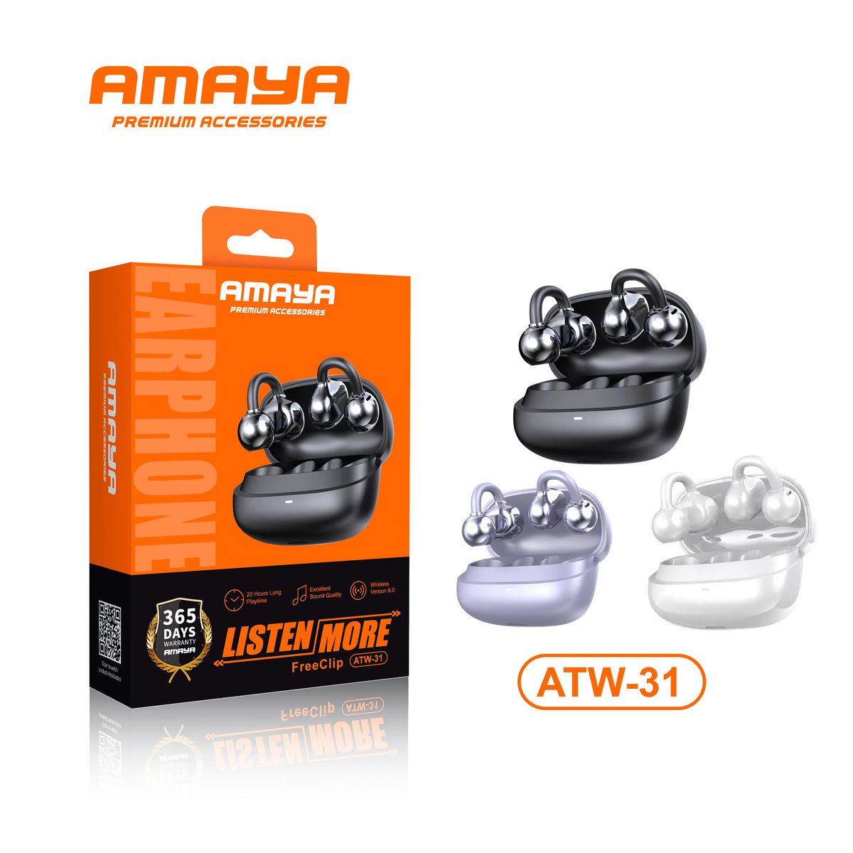 Wireless Bluetooth Ear Clip Headphones