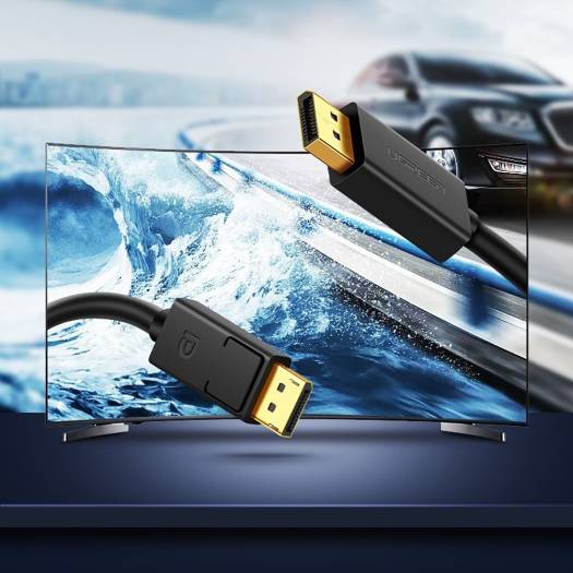 UGREEN DP102 10212 DisplayPort to DisplayPort 4K @60Hz Gold-Plated Connector 9.8 ft Cable Black