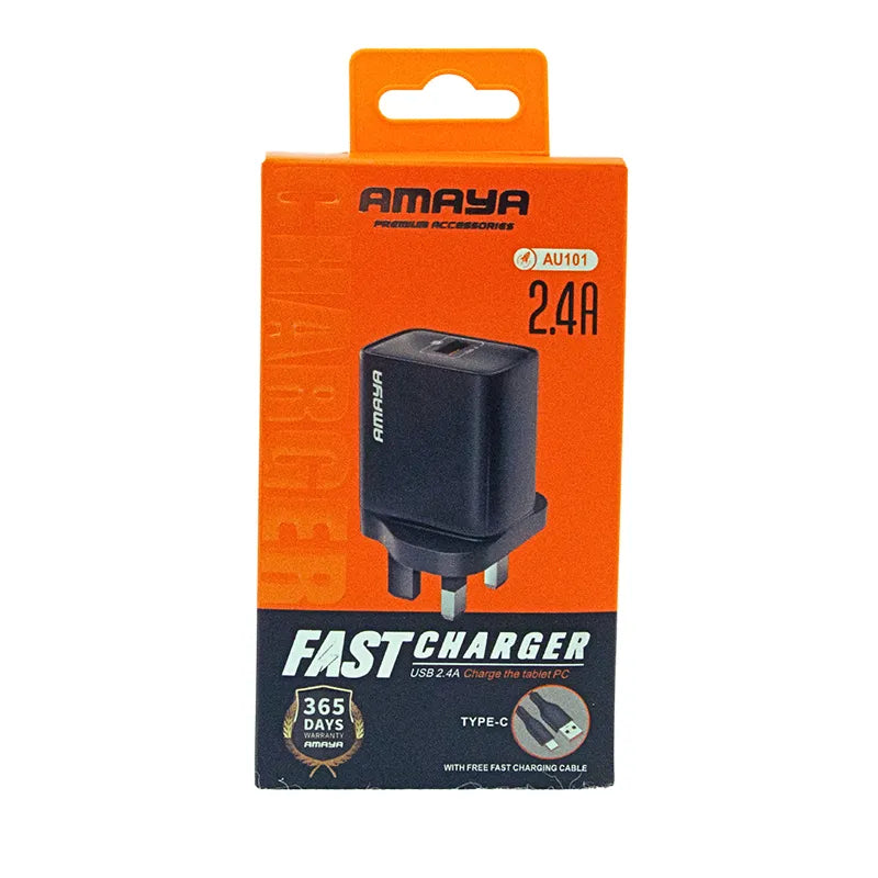ACW-AU101-C29 Single 10W USB Charger with Type-C Cable