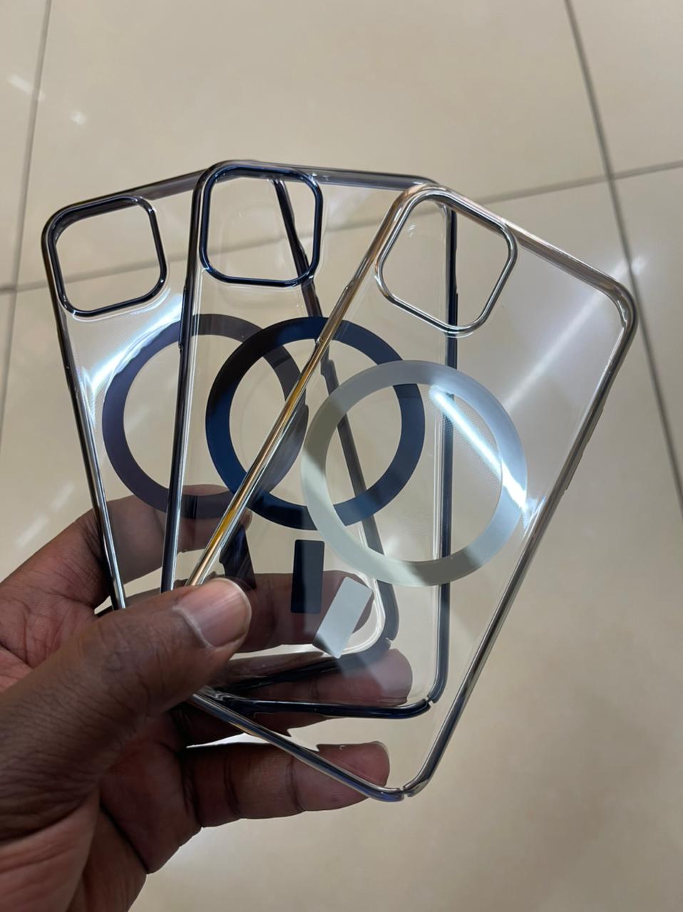 Clear MagSafe Electroplate Case for iPhone 11, 12, 13 Series