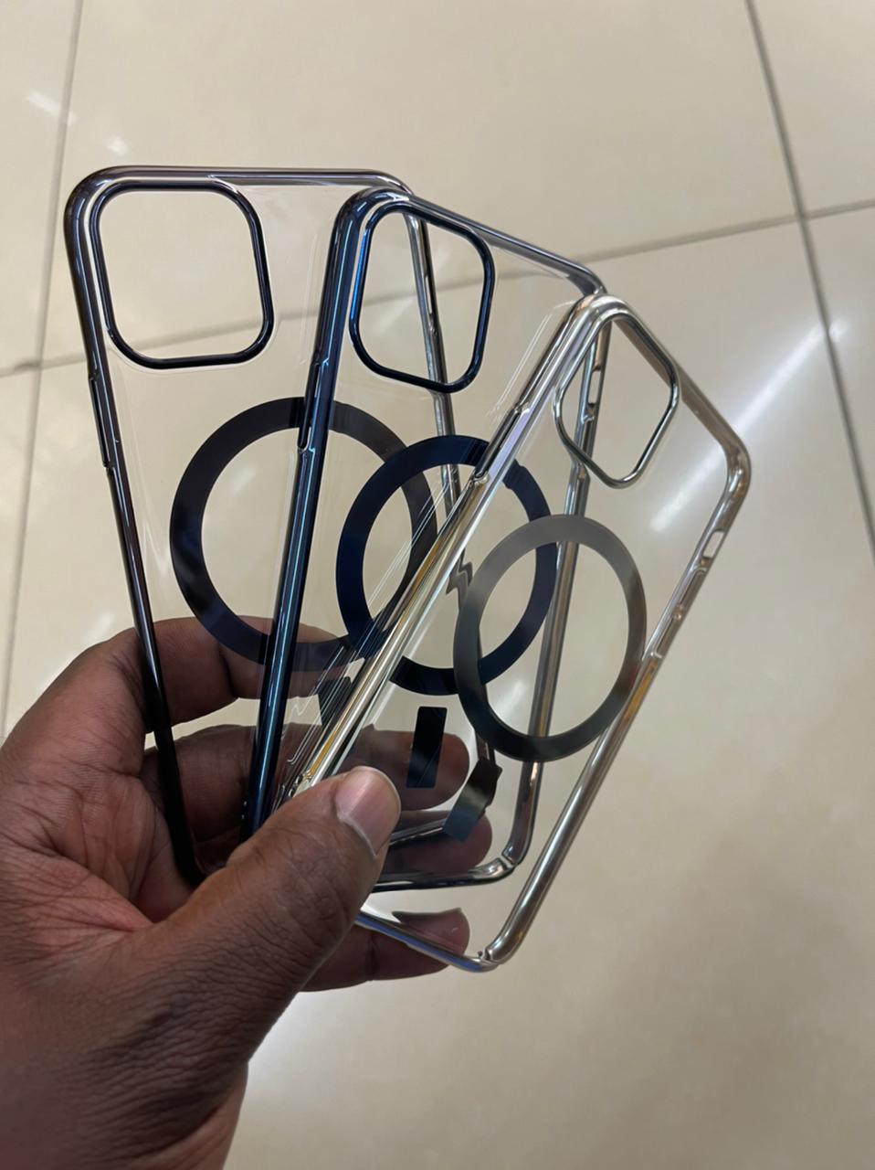 Clear MagSafe Electroplate Case for iPhone 11, 12, 13 Series