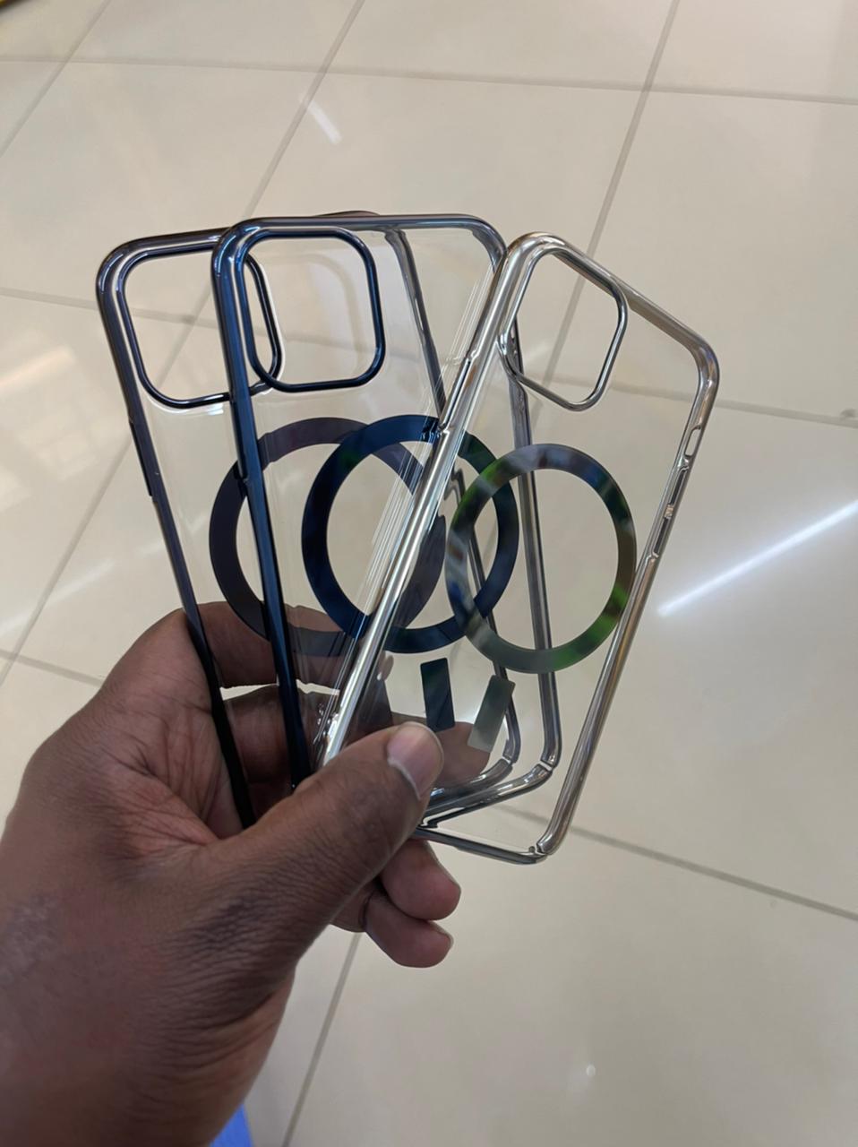 Clear MagSafe Electroplate Case for iPhone 11, 12, 13 Series