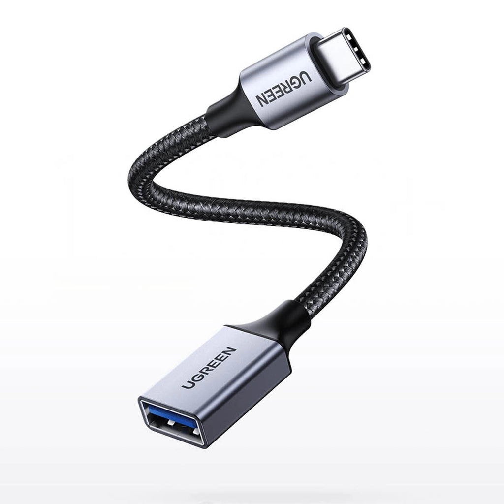 UGREEN US378 70889 USB-C to USB-A OTG Adapter Cable 0.5 ft Black