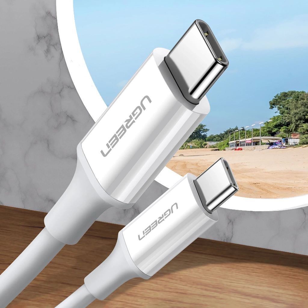 UGREEN US264 60517 USB-C to USB-C 60W PD Cable 3.3 ft White