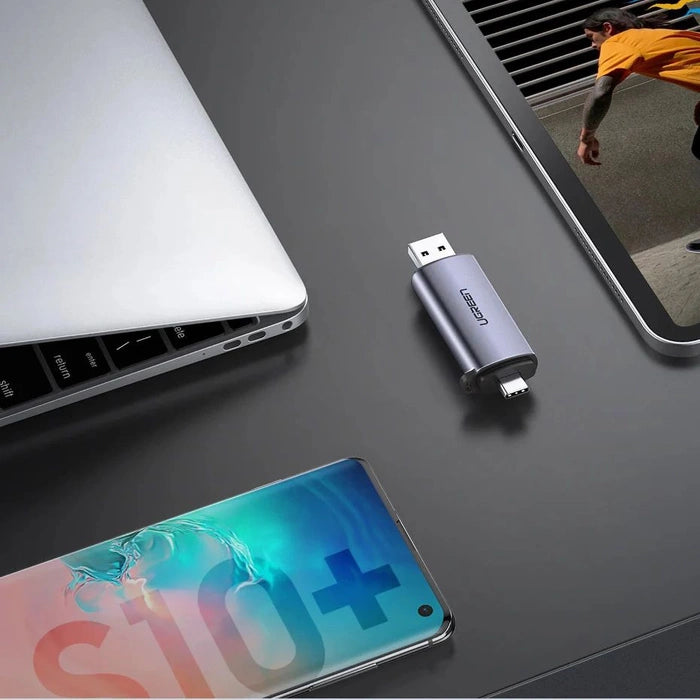 UGREEN CM185 50706 USB 3.0 USB-C SD Micro SD Card Reader Gray