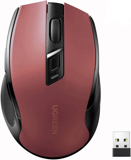 UGREEN MU006 25752 Ergonomic Wireless Mouse Maroon