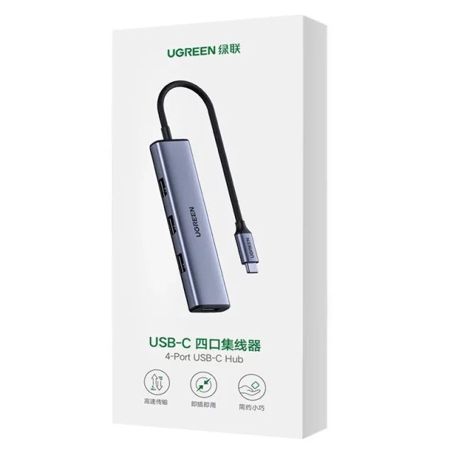UGREEN CM473 20841 USB-C to 4-Port USB-A Hub Black