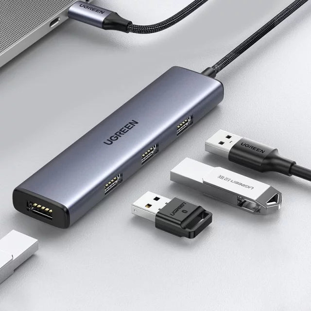 UGREEN CM473 20841 USB-C to 4-Port USB-A Hub Black