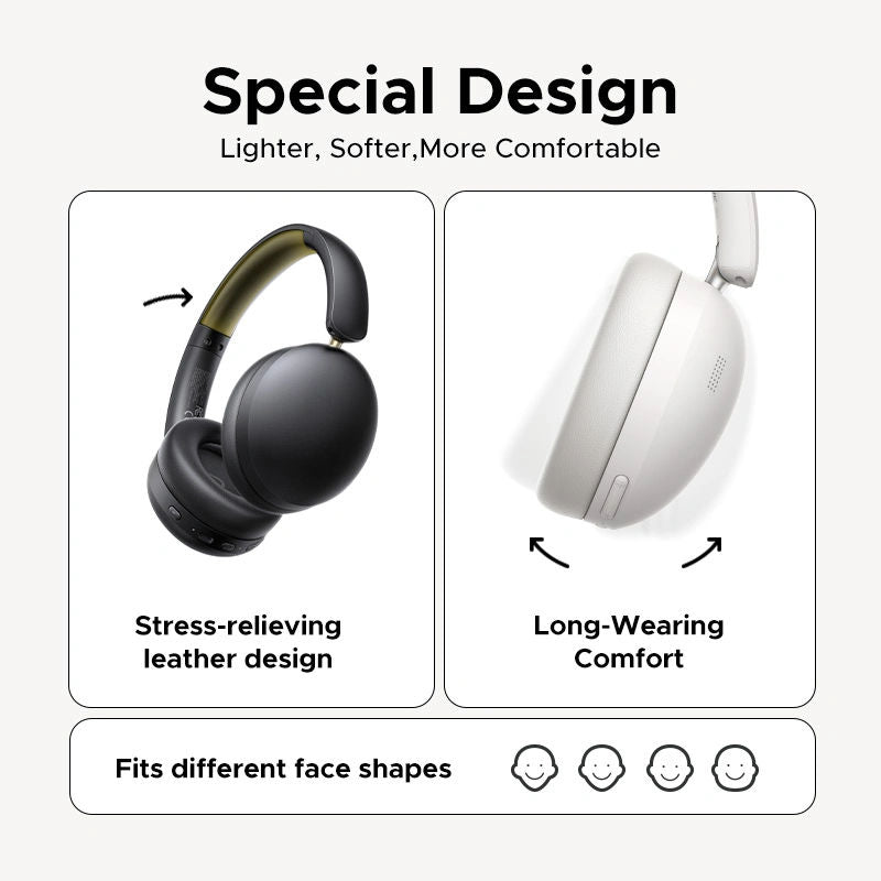 UGREEN Studio Max2 HP205 80Hr Wireless Headphone Light Gray 45017