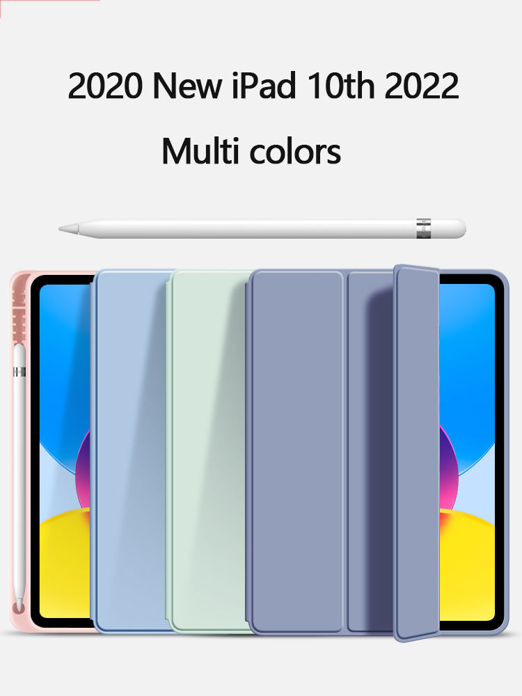 PU Leather Tri-Fold Case for iPad A16 11 Inch 11th Gen 2025 with Pencil Holder & Silicone Back Cover