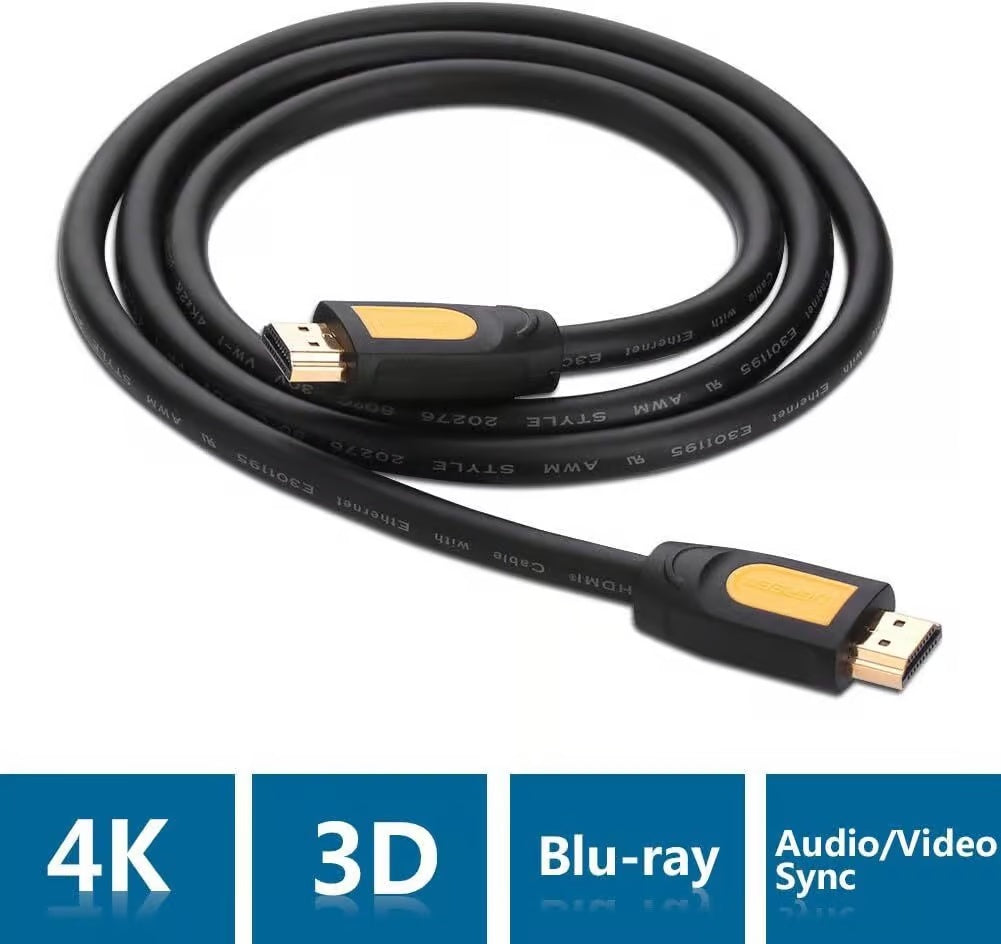 UGREEN 10167 High Speed HDMI Cable with Ethernet 16.4 ft 4K 30Hz 3D