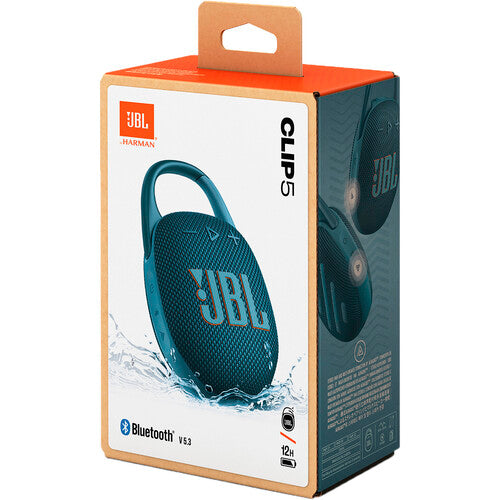 JBL Clip 5 7 Watt Portable Waterproof Bluetooth Speaker Blue