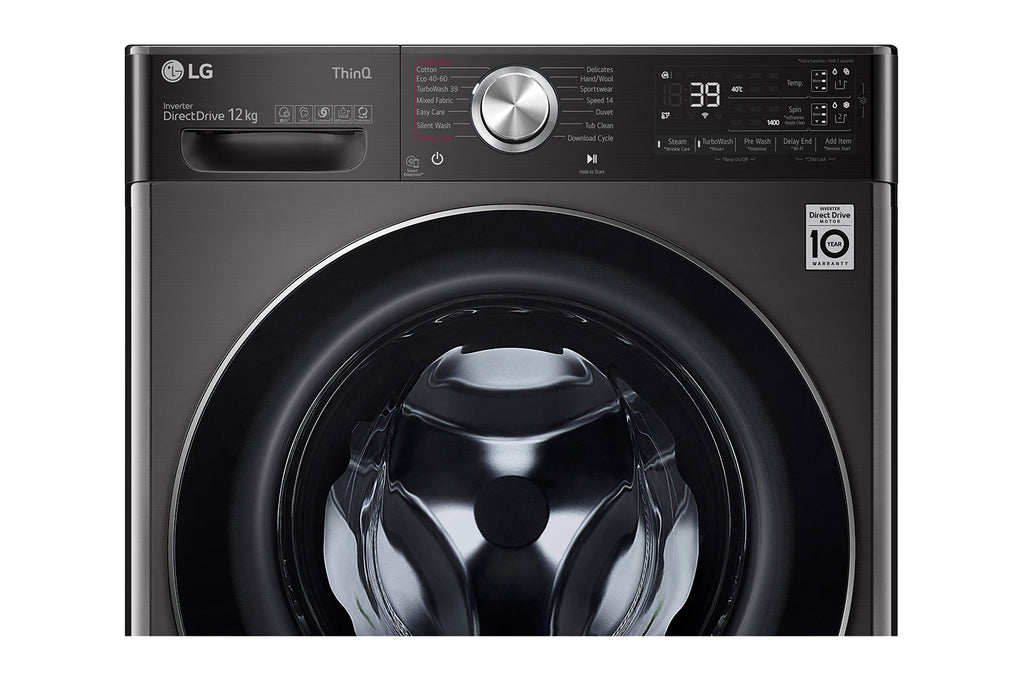 LG F4V9BDP2EE 26.5 lb / 17.6 lb Front Load Washer Dryer Black