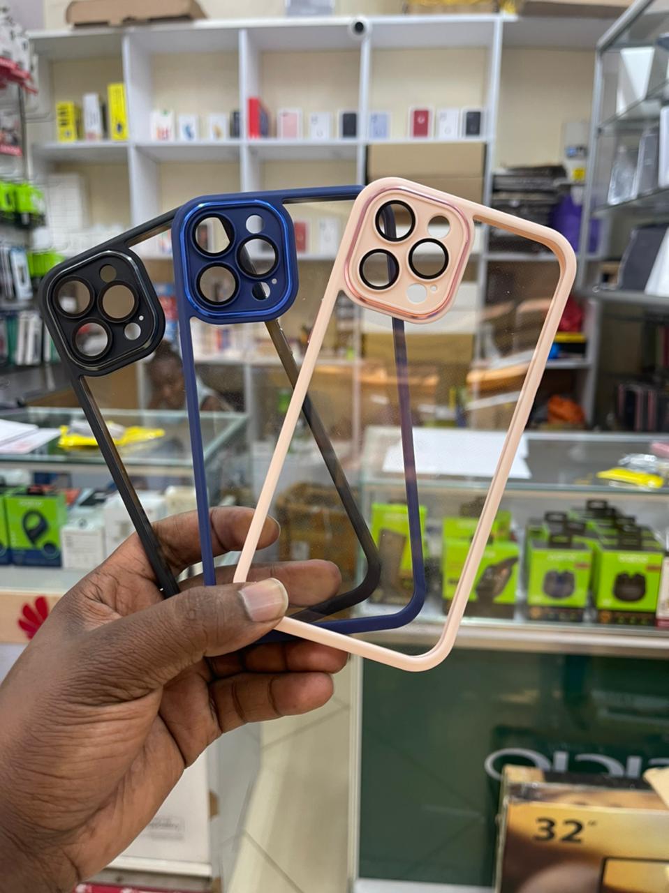 Luxury Clear Case with Camera Lens Protection for iPhone 11 12 13 Series
