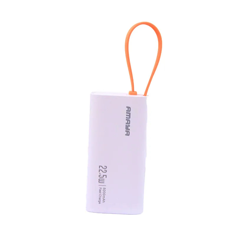 APB-FD39 22.5W 5000mAh Power Bank with Built-in Cable