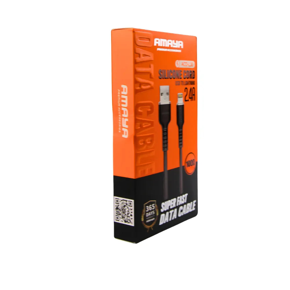 ACD-L30 Silicone Light Data Cable 3.3 ft Black