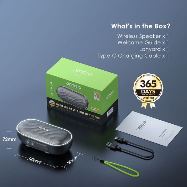 Oraimo SpaceBox 8W FM Wireless Speaker OBS-382