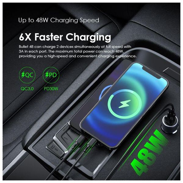 Oraimo Bullet 48 48W Car Charger OCC-73D