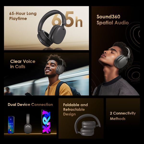 Oraimo BoomPop Lite ENC Over-Ear Wireless Headphones OHP-317