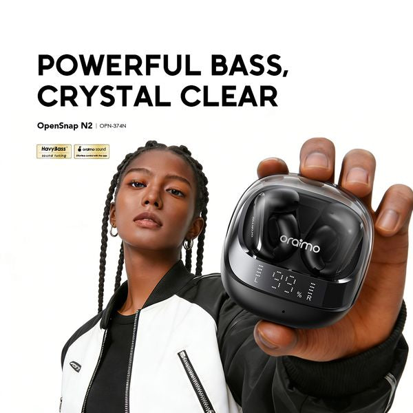 Oraimo OpenSnap N2 Quick Charging Deep Bass Open-Ear True Wireless Earbuds OPN-374N