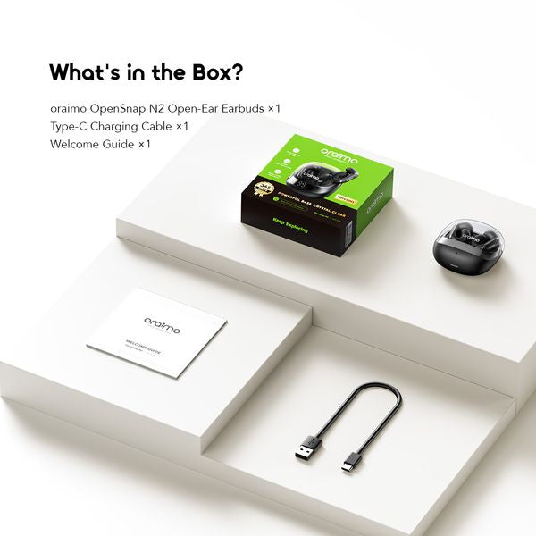 Oraimo OpenSnap N2 Quick Charging Deep Bass Open-Ear True Wireless Earbuds OPN-374N