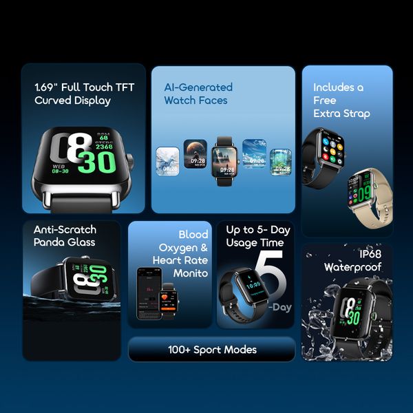 Oraimo Watch 6 Pro 1.69" Full Touch Smart Watch OSW-807S