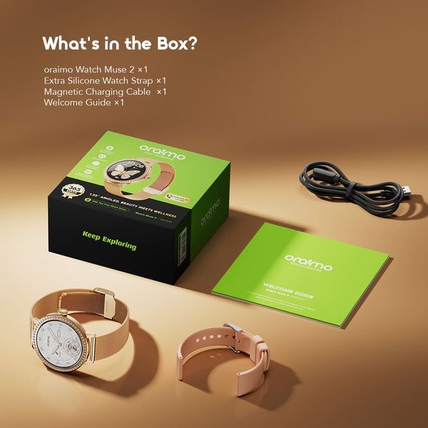 Oraimo Watch Muse 2 1.32" AMOLED Diamond Appearance Smart Watch OSW-833N