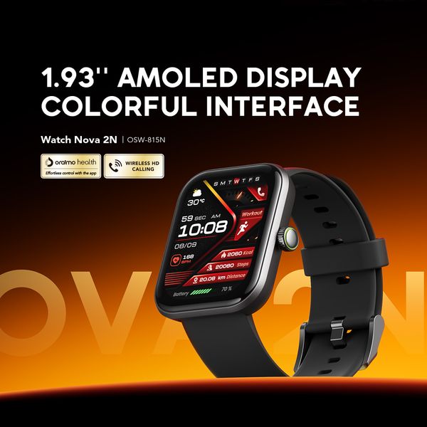 Oraimo Watch Nova 2N 1.93" AMOLED 33-Day Standby Smart Watch OSW-815N
