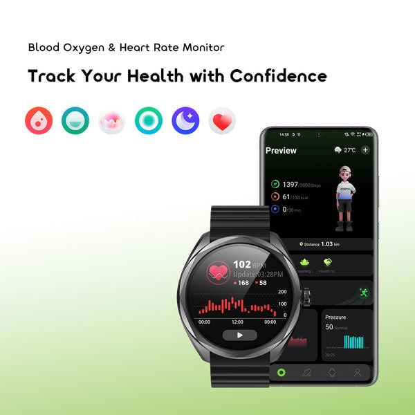 Oraimo Watch Nova 2R 1.43" AMOLED 35-Day Standby Smart Watch OSW-834