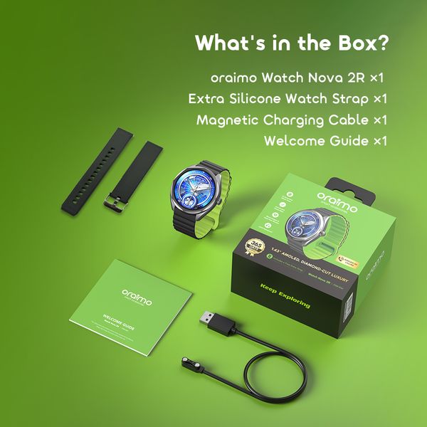 Oraimo Watch Nova 2R 1.43" AMOLED 35-Day Standby Smart Watch OSW-834