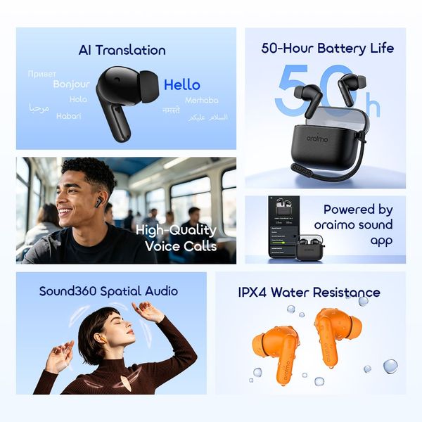 Oraimo SpaceBuds Lite 2 Immersive Portable True Wireless Earbuds OTW-325