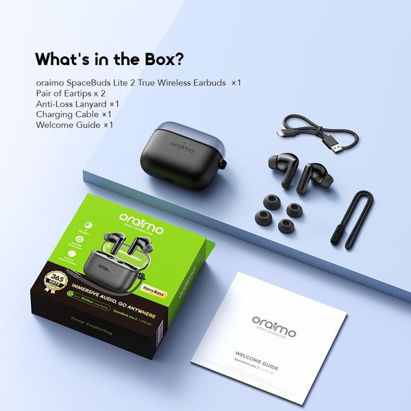 Oraimo SpaceBuds Lite 2 Immersive Portable True Wireless Earbuds OTW-325
