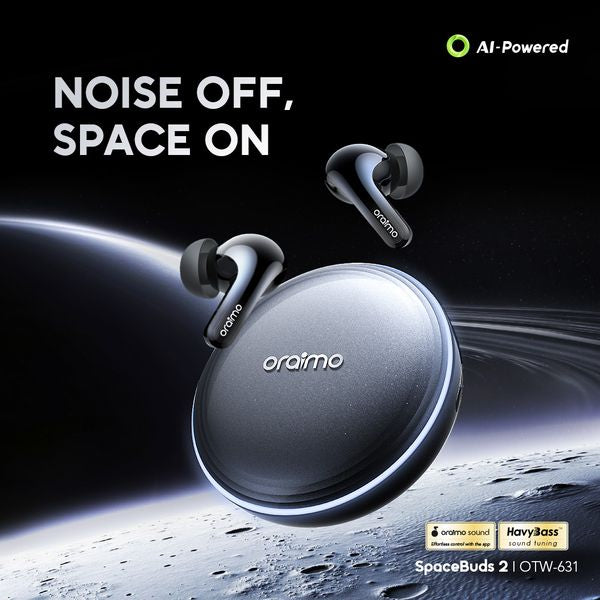 Oraimo SpaceBuds 2 AI Smart 45hrs Playtime True Wireless Earbuds OTW-631